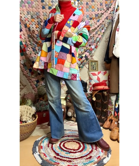 60-70s crazy quilt jacket
