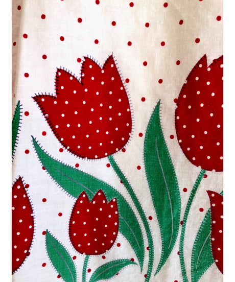 50s tulip motif half apron