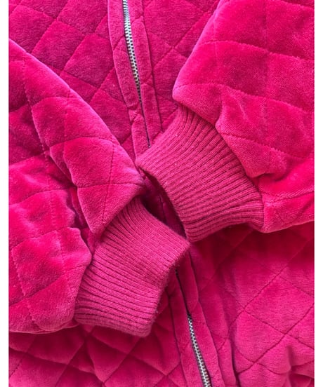 80s quilted velours jacket