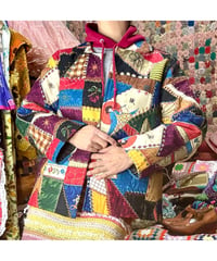 unique crazy quilt print jacket