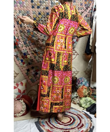 60's psychedelic flower dress