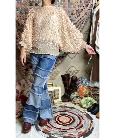 70-80's dolman sleeve ribbon tops