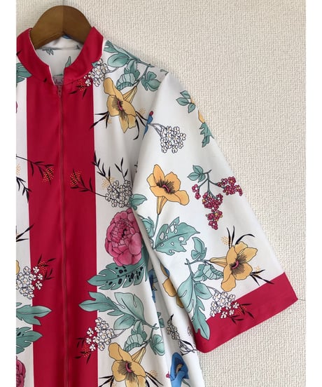 70's flower easy dress