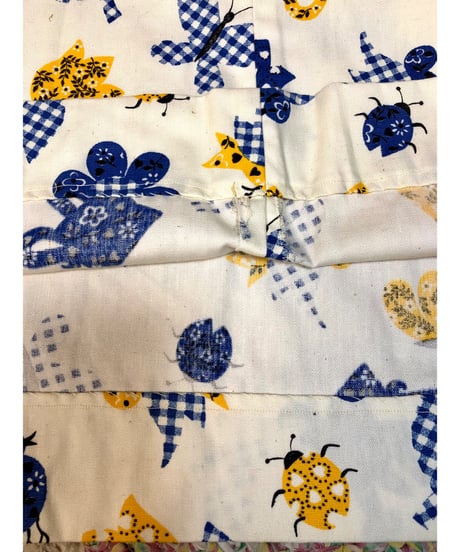 70s butterfly & flower print skirt