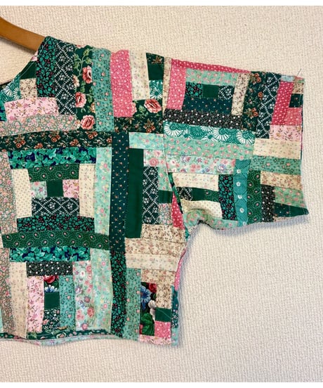 patchwork short tops