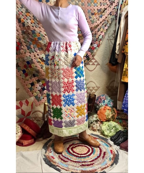 patchwork quilt skirt