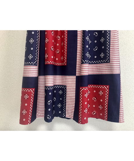 70's bandanna print one-piece