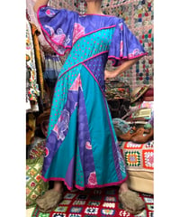 80s flare sleeve Jeanne marc dress