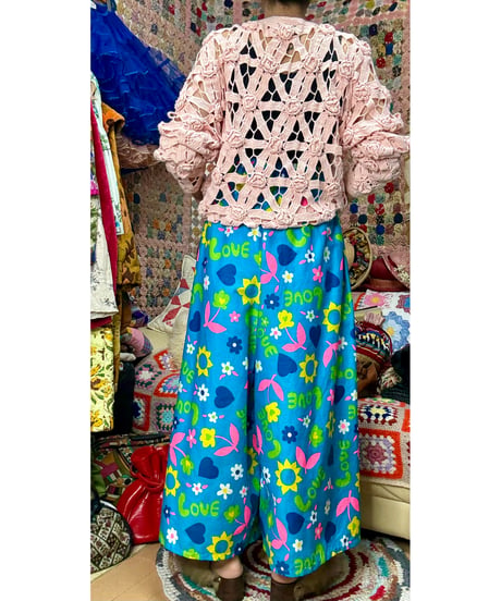 love and flower super wide leg pants（60-70s fabric）