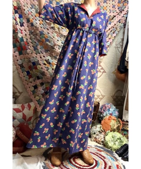 70's belly flower one-piece