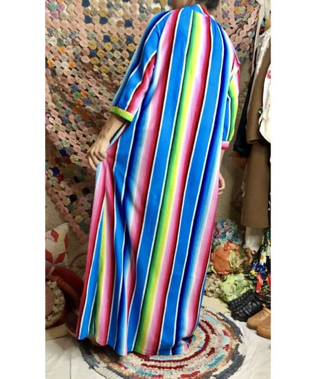 70s multicolored stripe dress