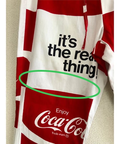 70s coca-cola print cotton pants
