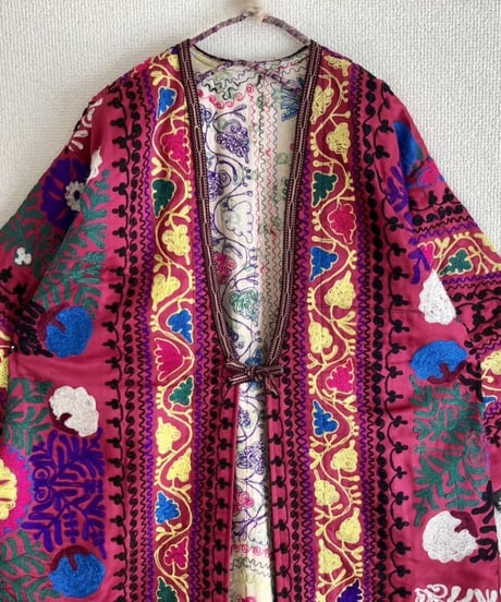suzani embroidered robe