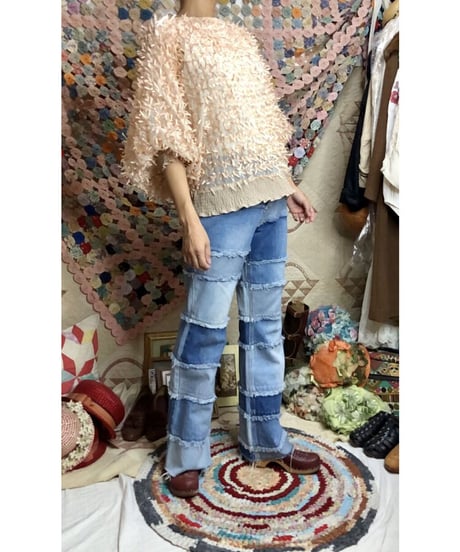70-80's dolman sleeve ribbon tops