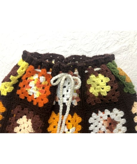 granny square skirt brown