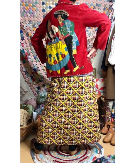 50s mexican wool patch jacket