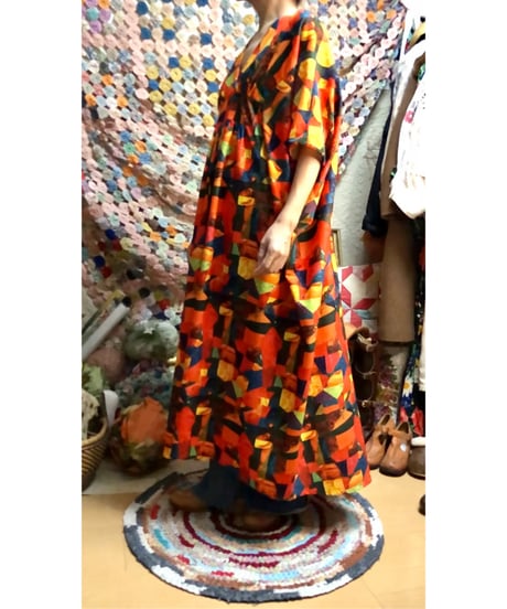 70s psychedelic easy dress