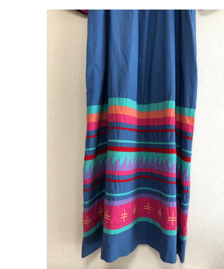 70s patchwork cotton dress