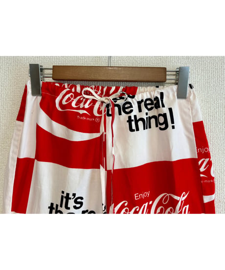 70s coca-cola print cotton pants