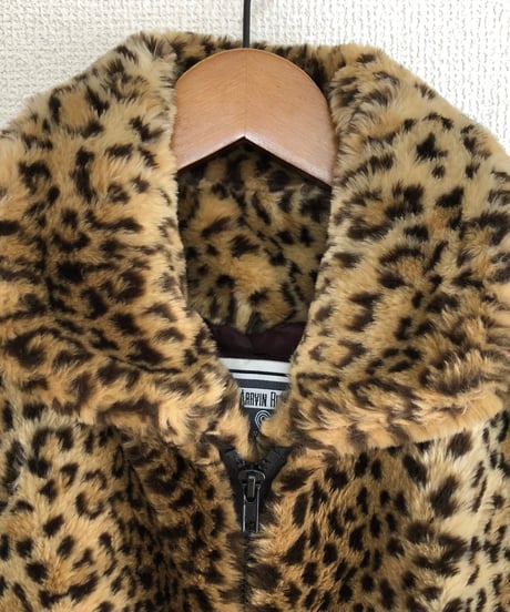 80s faux fur leopard vest