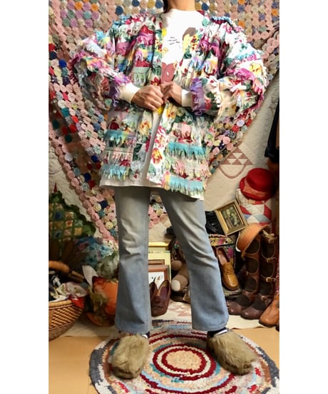 paula sweet fringe jacket（flower）