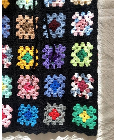 granny square skirt  black