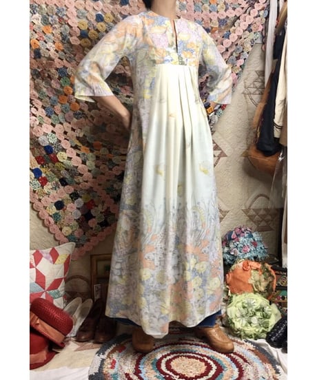 1970's flower and butterfly one-piece