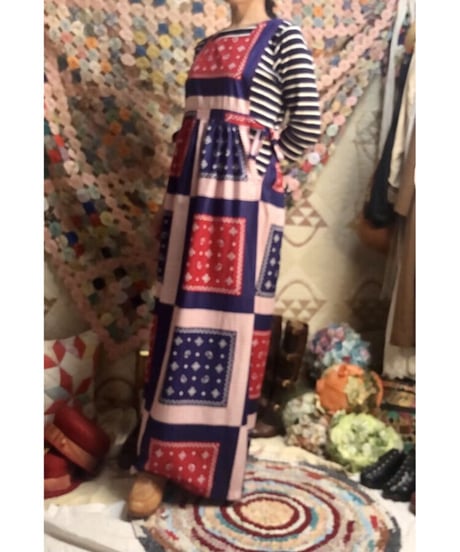70's bandanna print one-piece