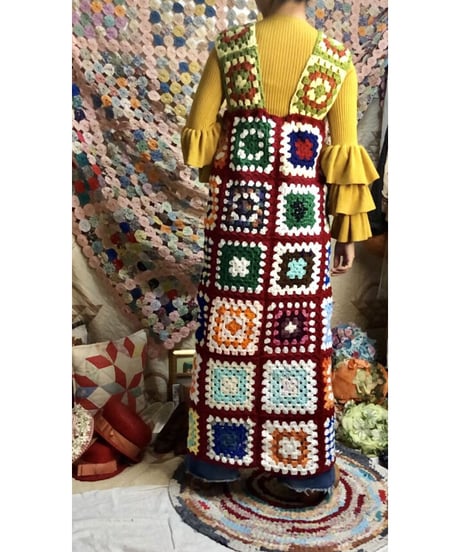 granny square one-piece burgundy