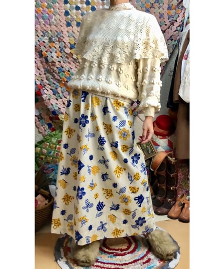 90s hand knit design sweater