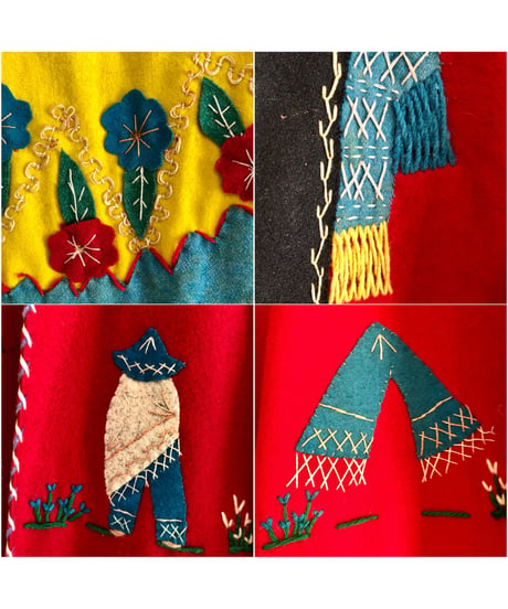 50s mexican wool patch jacket