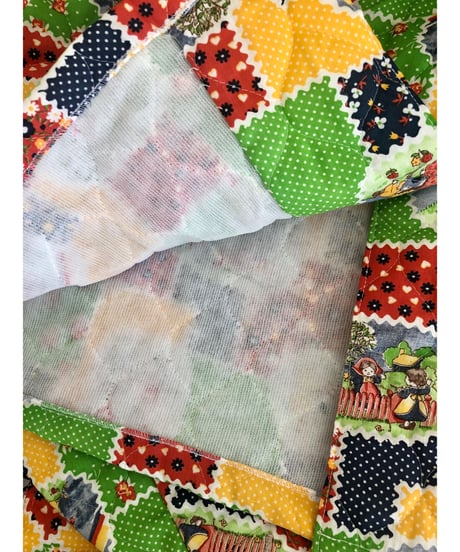 patchwork print quilting robe & bag set
