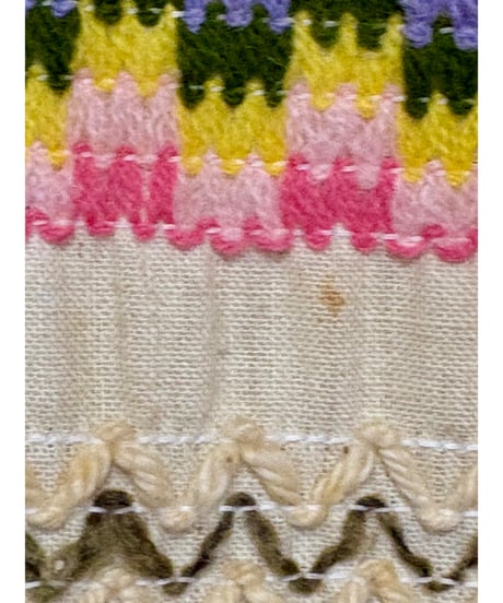 70s embroidered ribbon work skirt