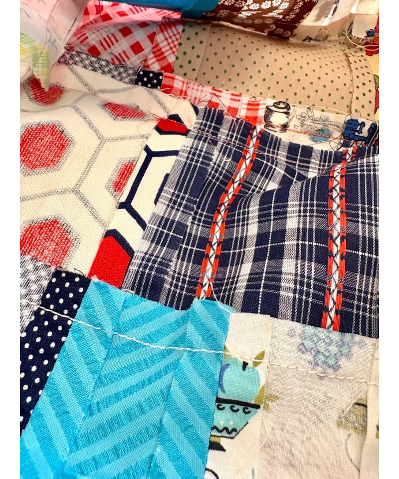 70s patchwork wide leg pants | Quilt