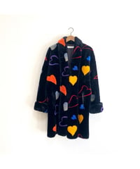 donnybrook faux fur heart motif coat