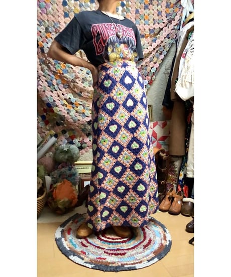 70s heart motif quietd skirt