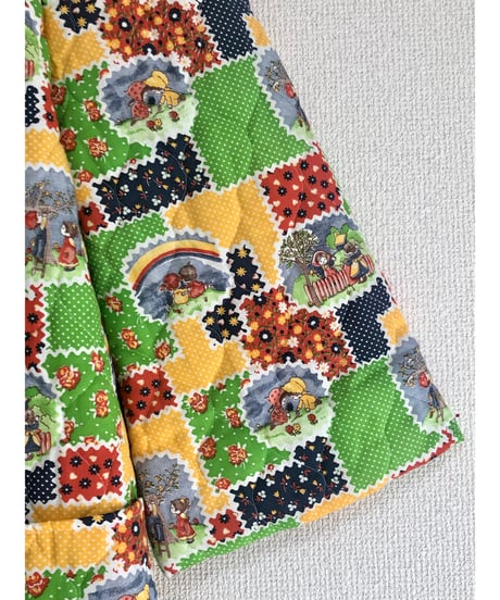 patchwork print quilting robe & bag set