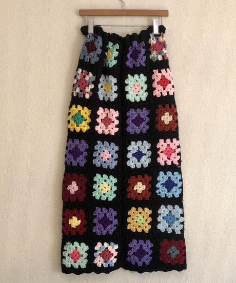 granny square skirt  black