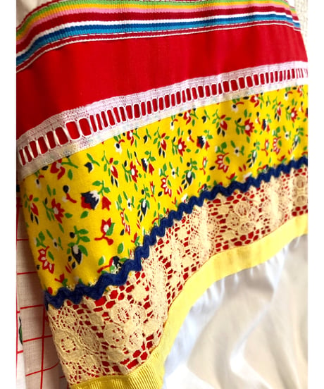 70s balloon sleeve flower print dress