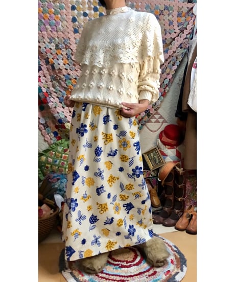 90s hand knit design sweater