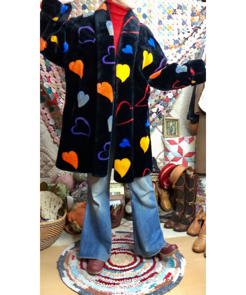 donnybrook faux fur heart motif coat | Quilt