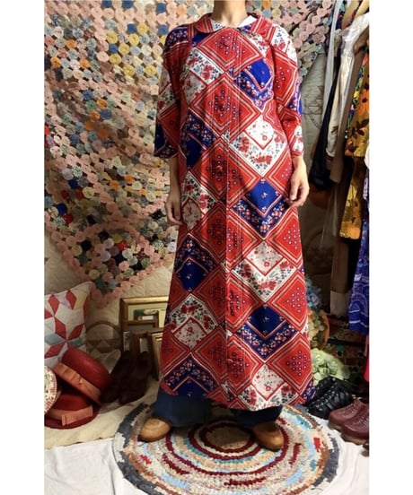 handkerchief patchwork print robe