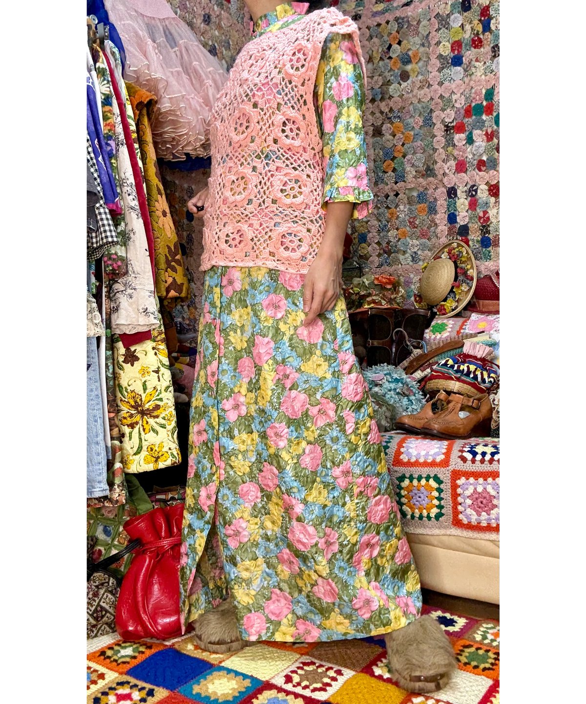 hand knit flower vest | Quilt