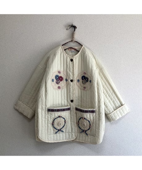 quilting lace patch jacket