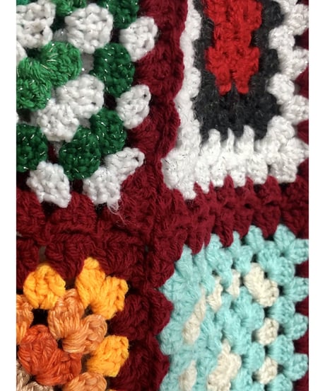 granny square one-piece burgundy