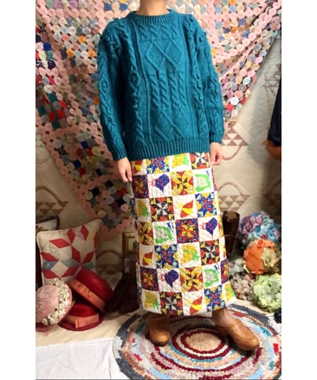 pom pom fisherman sweater  green