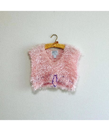 eyelash yarn short vest