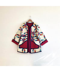 patchwork print quilting jacket