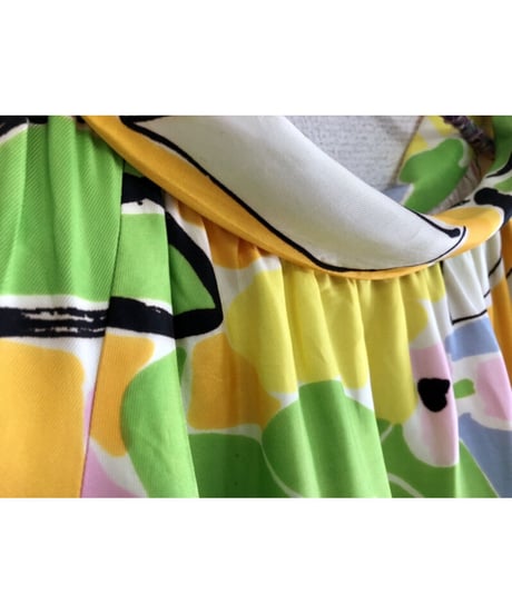 60's flower midi dress