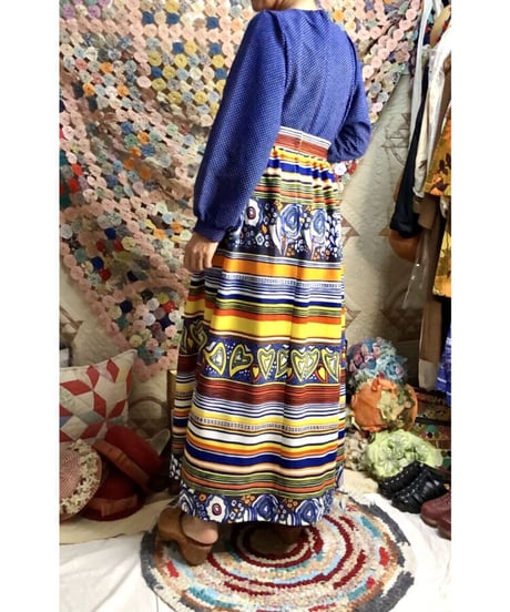 60's psychedelic pattern maxi skirt